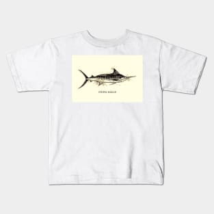 Striped Marlin Vintage Art for the Ocean Lovers and Extreme Anglers / Gifts for Fisherman Kids T-Shirt